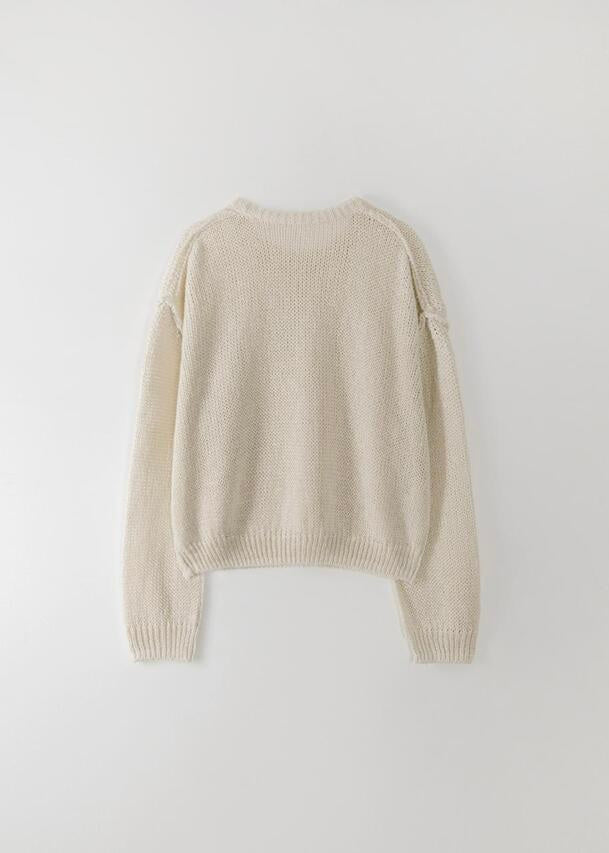 Moia Round bamboo knit (ivory)