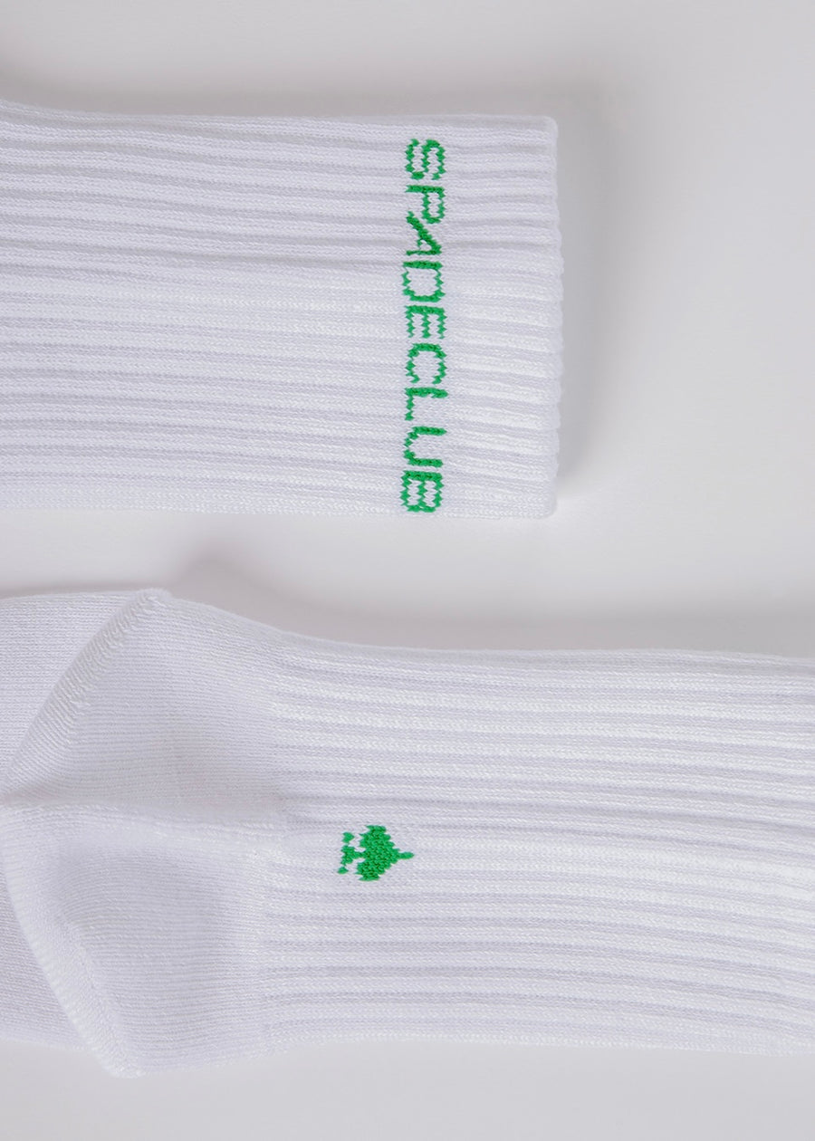 Basic Logo Socks (White/Green)