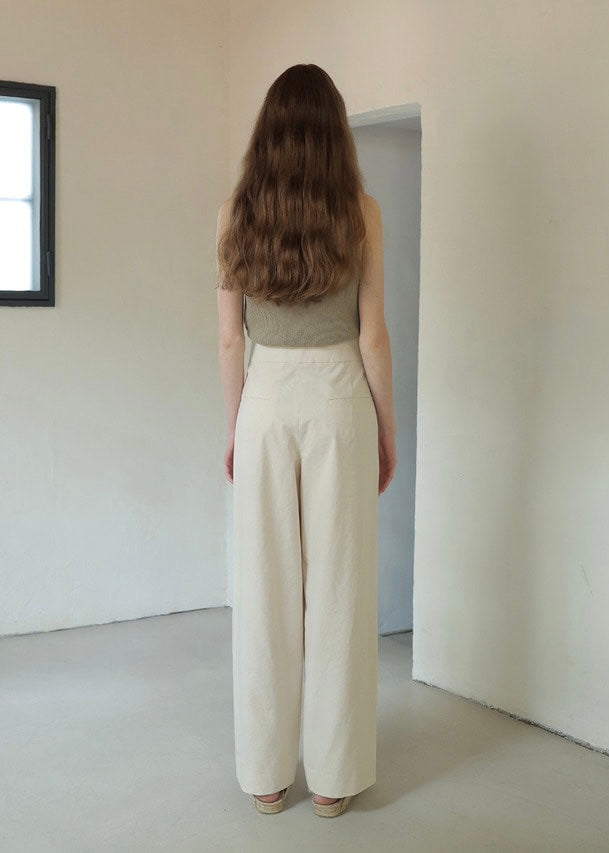 Cotton Wide Pants (Natural)