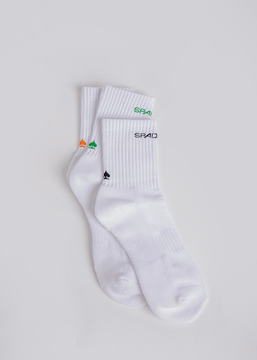 Basic Logo Socks (White/Green)