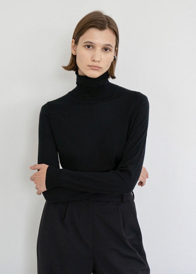 Silk-cashmere turtleneck sweater | LEHA