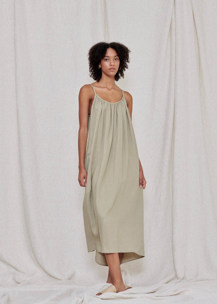 SHIRRING LOUNGE DRESS | MISSING YOU ALREADY