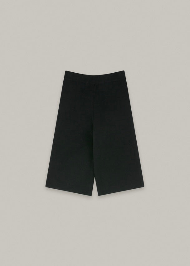 Half knit pants (Black)