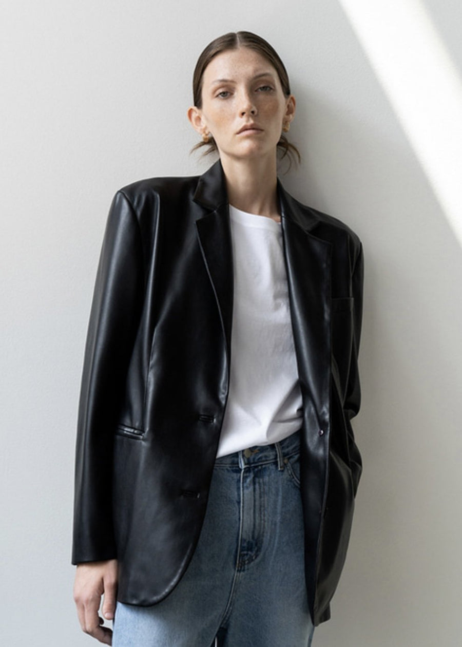 Tetra eco leather jacket (black)