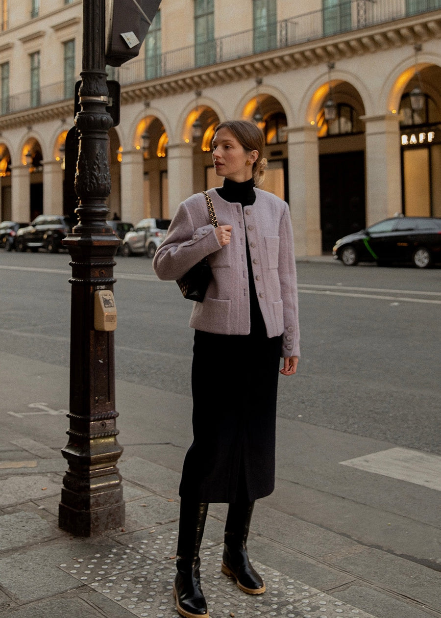 Cene Tweed Jacket (Lilac)