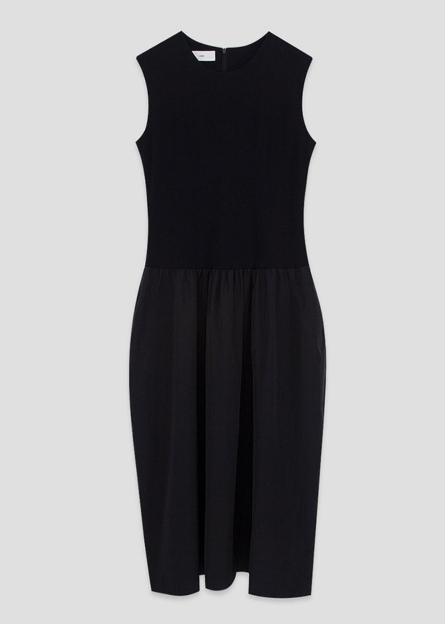 Heather cotton nylon dress (Black)